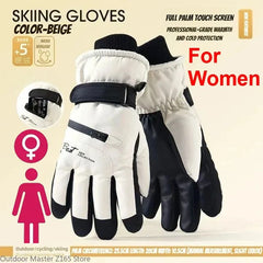 Winter Cycling Gloves Waterproof Touchscreen Thermal Non Slip Ski