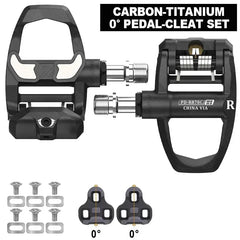 Road Bike Clipless Pedals Ultralight Carbon Nylon Self Locking