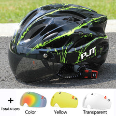 Ultra Light Cycling Helmet Magnetic Goggles MTB Road Bike