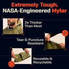 Emergency Waterproof Raincoat Thermal Aluminum Poncho Survival Camping Gear