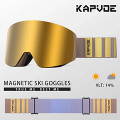 Photochromic Ski Goggles Magnetic Anti Fog UV400 Snow Eyewear