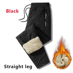 Men Winter Fleece Sweatpants Thick Warm Waterproof Windproof Casual