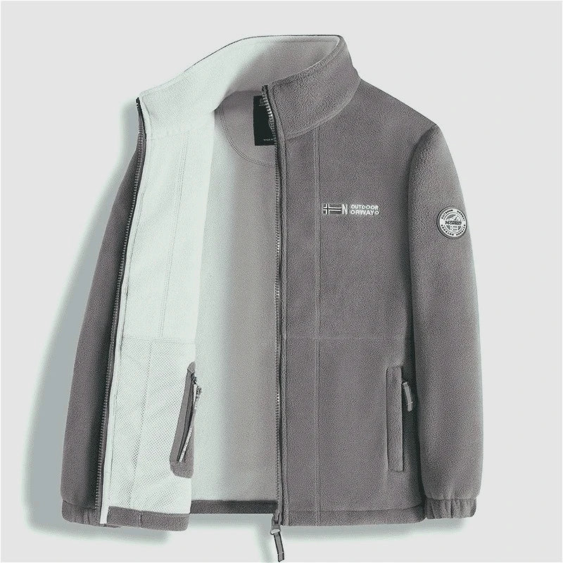 Men Winter Jacket Thick Polar Fleece Warm Outdoor Fashion