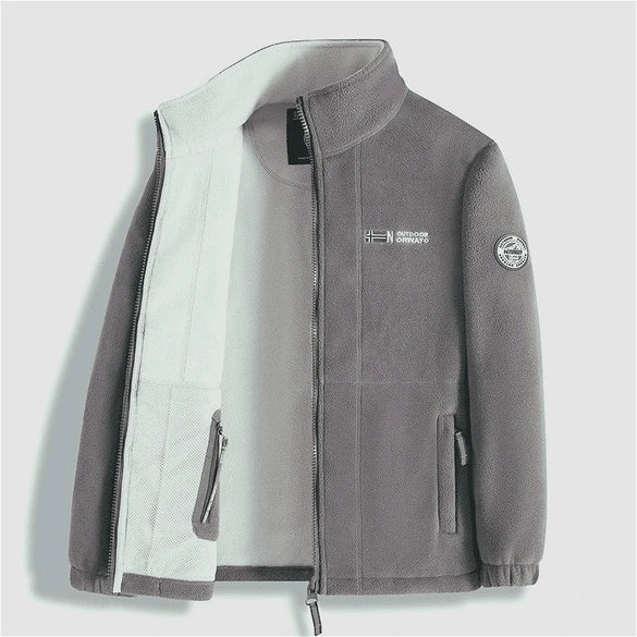 Men Winter Jacket Thick Polar Fleece Warm Outdoor Fashion