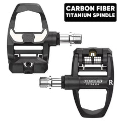 Road Bike Clipless Pedals Ultralight Carbon Nylon Self Locking