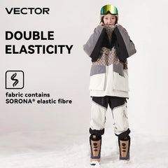 Waterproof Ski Wear Hooded Sweater Reflective Warm Winter Suit