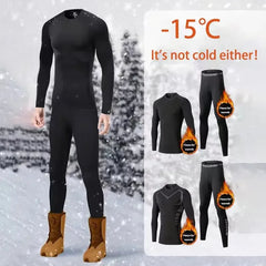 Men Thermal Underwear Set 2 Piece Warm Elastic Breathable
