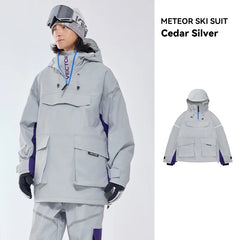 Waterproof Ski Wear Hooded Sweater Reflective Warm Winter Suit