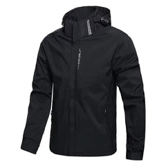 Men Waterproof Rain Jacket Lightweight Hooded Outdoor Windproof Hiking