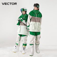 Waterproof Ski Wear Hooded Sweater Reflective Warm Winter Suit