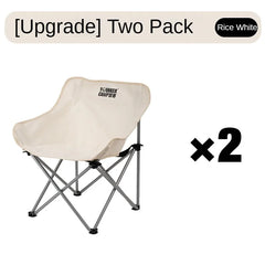 Portable Folding Moon Chair Camping Picnic Fishing Stool Lightweight