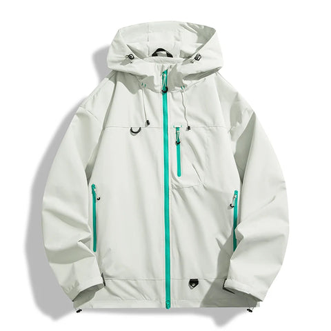 Unisex Hiking Jacket Waterproof Hooded Windbreaker Outdoor Camping Coat