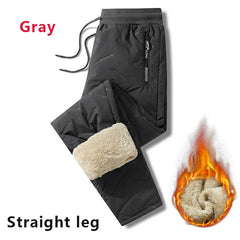 Men Winter Fleece Sweatpants Thick Warm Waterproof Windproof Casual