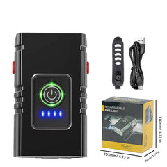 USB Rechargeable Bike Light Waterproof LED Headlight Power Display