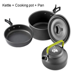 Camping Cookware Set Nonstick Outdoor Picnic Cooking Kit For 2-3