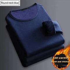 Men Winter Thermal Shirt Velvet Thick Long Sleeve Warm