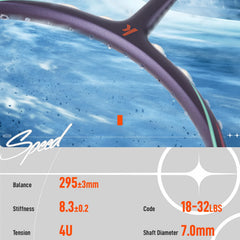 Galaxy 4U Badminton Racket High Speed Lightweight Power