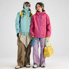 Unisex Hiking Jacket Waterproof Hooded Windbreaker Outdoor Camping Coat