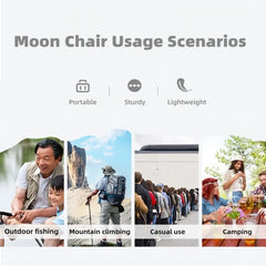 Outdoor Moon Chair Folding Portable Aluminum Camping Leisure Chair