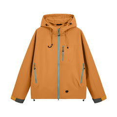 Unisex Hiking Jacket Waterproof Hooded Windbreaker Outdoor Camping Coat