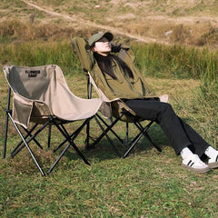 Portable Folding Moon Chair Camping Picnic Fishing Stool Lightweight
