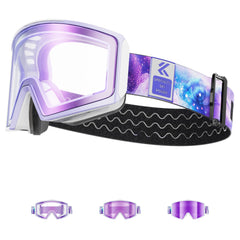Photochromic Ski Goggles Magnetic Anti Fog UV400 Snow Eyewear