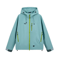Unisex Hiking Jacket Waterproof Hooded Windbreaker Outdoor Camping Coat