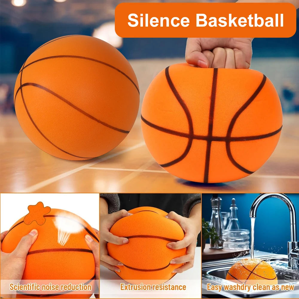Silent Foam Basketball Indoor Training Ball High Bounce Noiseless Sizes