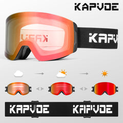 Photochromic Ski Goggles Magnetic Anti Fog UV400 Snow Eyewear