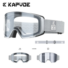 Photochromic Ski Goggles Magnetic Anti Fog UV400 Snow Eyewear