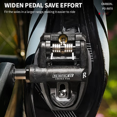 Road Bike Clipless Pedals Ultralight Carbon Nylon Self Locking