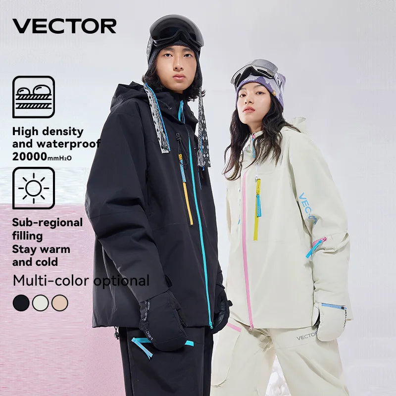 Waterproof Cotton Ski Jacket Warm Snowboard Outdoor Men Women