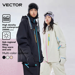 Waterproof Cotton Ski Jacket Warm Snowboard Outdoor Men Women