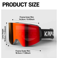 Photochromic Ski Goggles Magnetic Anti Fog UV400 Snow Eyewear