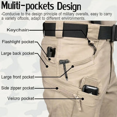 Men Tactical Cargo Pants Waterproof Multi Pocket Outdoor Plus Size