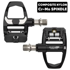 Road Bike Clipless Pedals Ultralight Carbon Nylon Self Locking