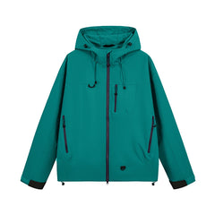 Unisex Hiking Jacket Waterproof Hooded Windbreaker Outdoor Camping Coat