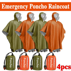 Emergency Waterproof Raincoat Thermal Aluminum Poncho Survival Camping Gear