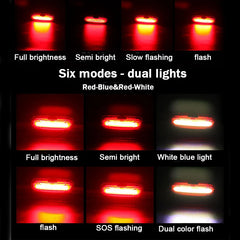 LED Bicycle Tail Light Waterproof Bright Rear Cycling Safety Lamp