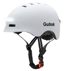 Adult Bike Helmet LED Lights Front Back Cycling Scooter Skating