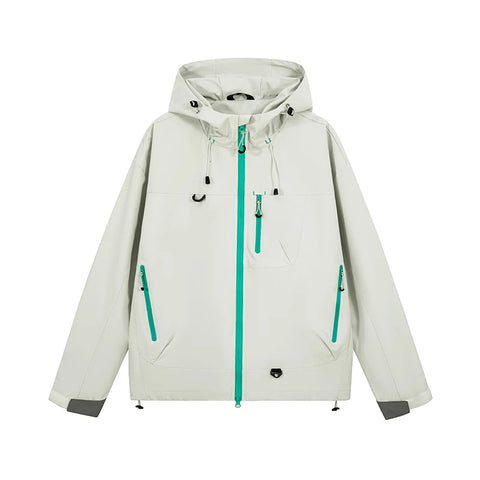 Unisex Hiking Jacket Waterproof Hooded Windbreaker Outdoor Camping Coat