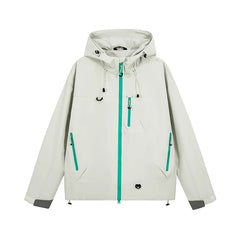 Unisex Hiking Jacket Waterproof Hooded Windbreaker Outdoor Camping Coat