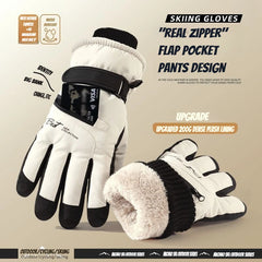 Winter Cycling Gloves Waterproof Touchscreen Thermal Non Slip Ski