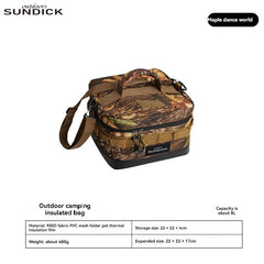 Large Waterproof Picnic Ice Bag Thermal Camping Lunch Organizer