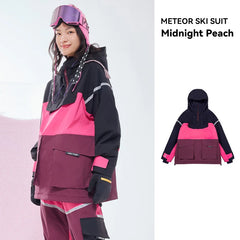 Waterproof Ski Wear Hooded Sweater Reflective Warm Winter Suit