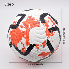 Standard Size 5 Soccer Ball PU Machine Stitched Training Match