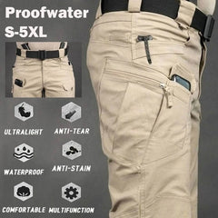 Men Tactical Cargo Pants Waterproof Multi Pocket Outdoor Plus Size