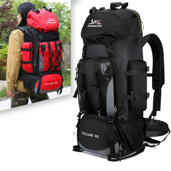 90L Waterproof Hiking Backpack Large Capacity Trekking Camping Travel