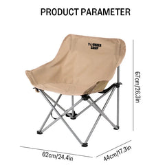 Portable Folding Moon Chair Camping Picnic Fishing Stool Lightweight