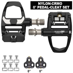 Road Bike Clipless Pedals Ultralight Carbon Nylon Self Locking
